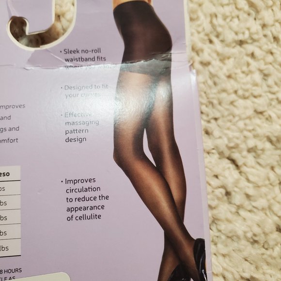 Hanes Silky Support Black Tights 30 Denier Large - Picture 5 of 6